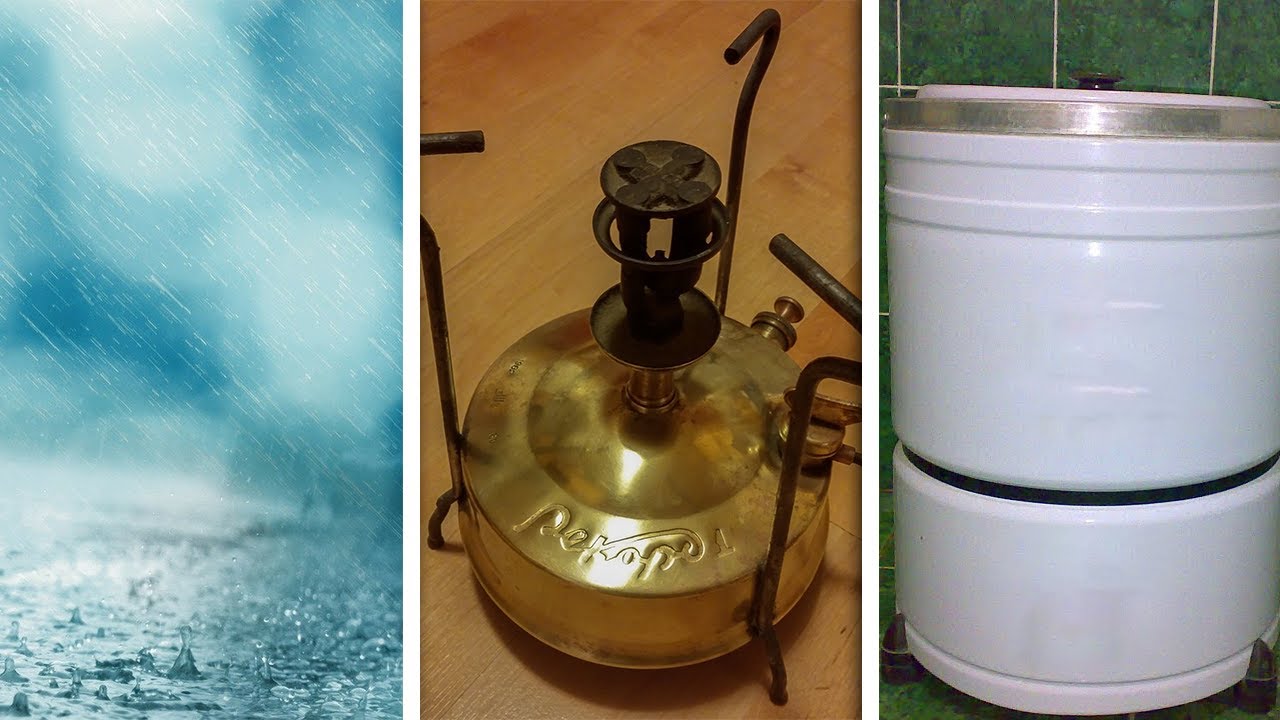 مزج صوت بابور الجاز و الغسالة اليدوية القديمة و صوت المطر و الرعد لمدة ساعة كاملة بجودة 720p