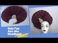 Easy Fan Gele Headband with Aso oke