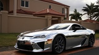 Chrome Lexus LFA Ride - Skids, Accelerations and Driving!