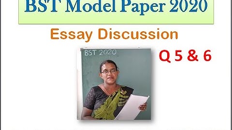 BST Model Paper 2020 Essay Q5/Q6 (Biosystems Technology) BST Sinhala - Paper Discussion Sinhala