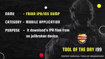 Frida IPA/iOS Dump | TOD 199 | Briskinfosec