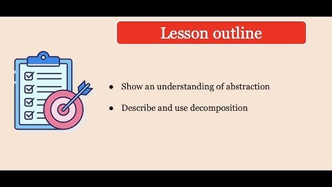 Lesson 17 - Abstraction, Decomposition and Pattern Recognition