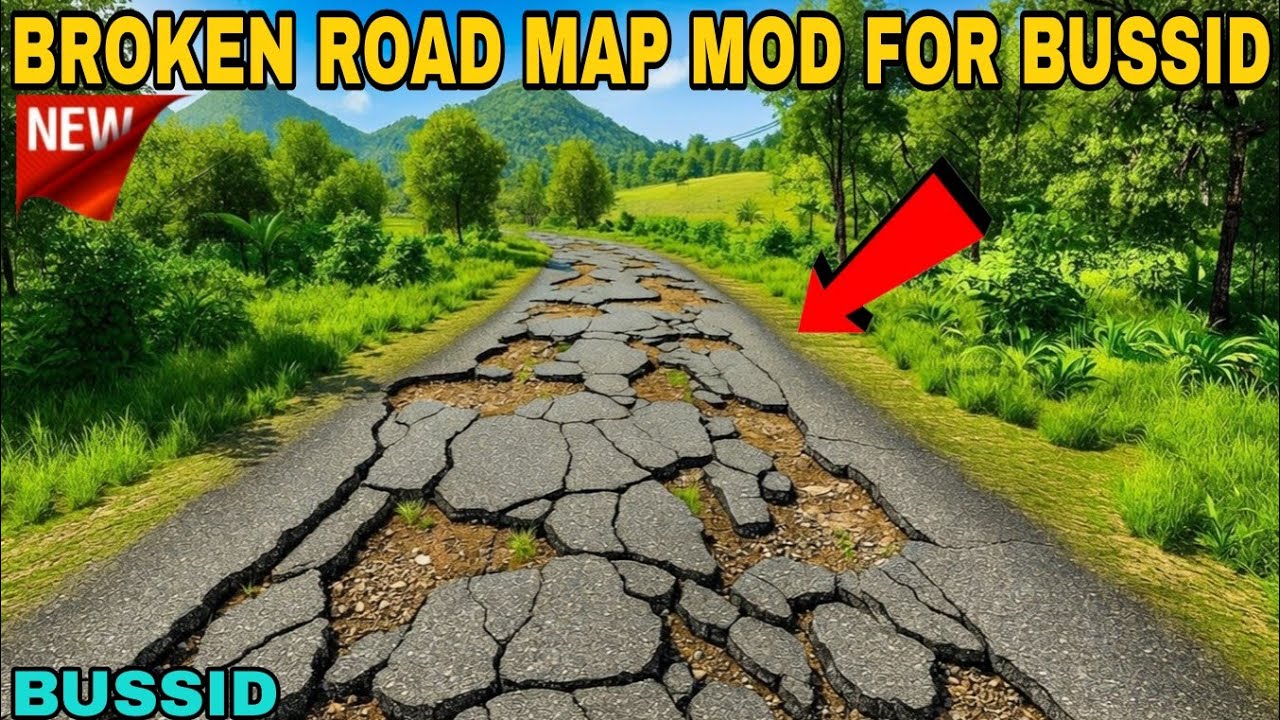 BROKEN ROAD MAP MOD FOR BUSSID | MOD MAP BUSSID | MAPAS PARA BUS SIMULATOR INDONESIA.