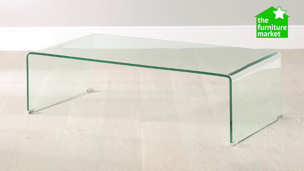 Geo-Glass Clear Rectangular Coffee Table