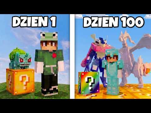 Spędziłem 100 dni z LUCKYBLOCK w Cobblemon VS. Rywal! (Minecraft Pokémon)