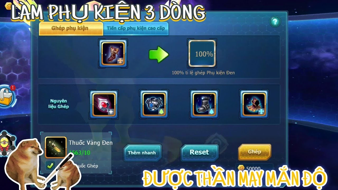 Poke đại chiến - Làm phụ kiện 3 dòng %, được thần may mắn độ...lụm ngay đồ VIP...