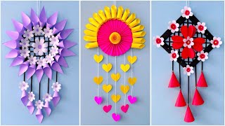 3 Easy and Quick Paper Wall Hanging Ideas / A4 sheet Wall decor / Cardboard  Reuse /Room Decor DIY