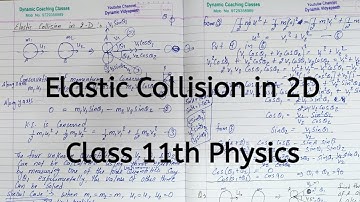 Elastic Collision in 2D | Chapter 5 | Work Energy and Power | Class 11 Physics