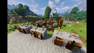 Auto-Mining Machine (3-axis) in Minecraft Create mod 1.16.5