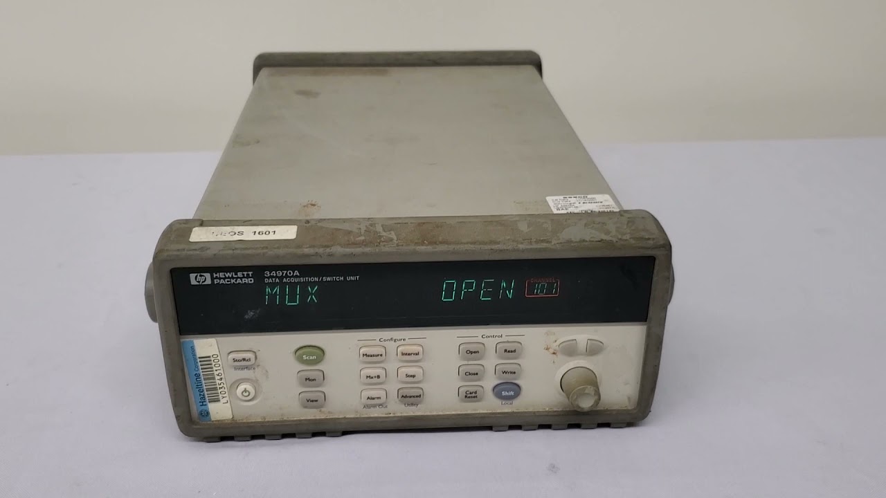 Agilent 34970 A Data Acquisition / Switch Unit (A# 58717) - YouTube