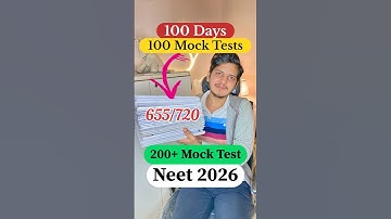 100 Mock Test in 100 Days for Neet Preparation | Neet 2026 Aspirant #neet #neet2026 #mocktest
