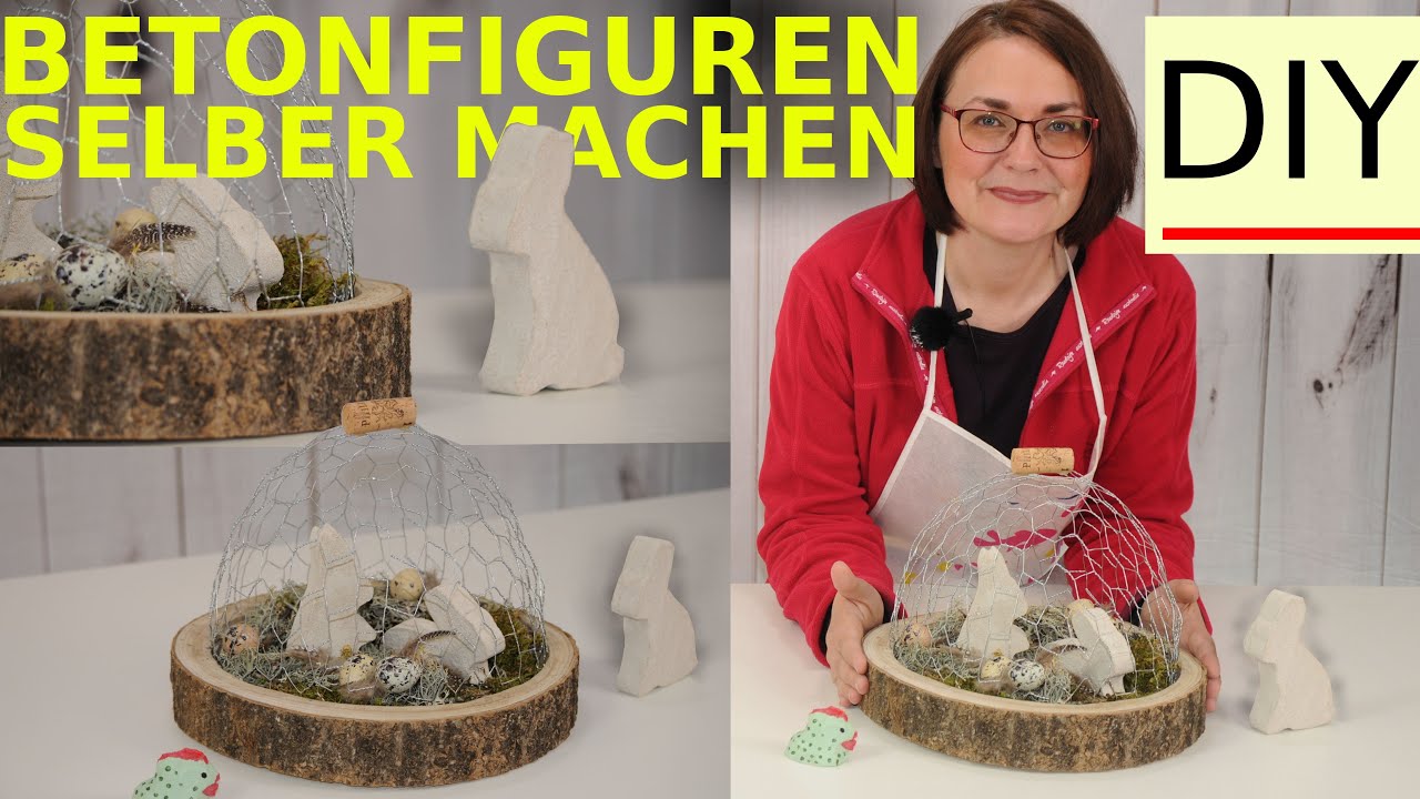 Einfache Figuren Aus Beton Selber Machen Osterhase aus Knetbeton - tolle Beton-Figuren ganz leicht selber machen