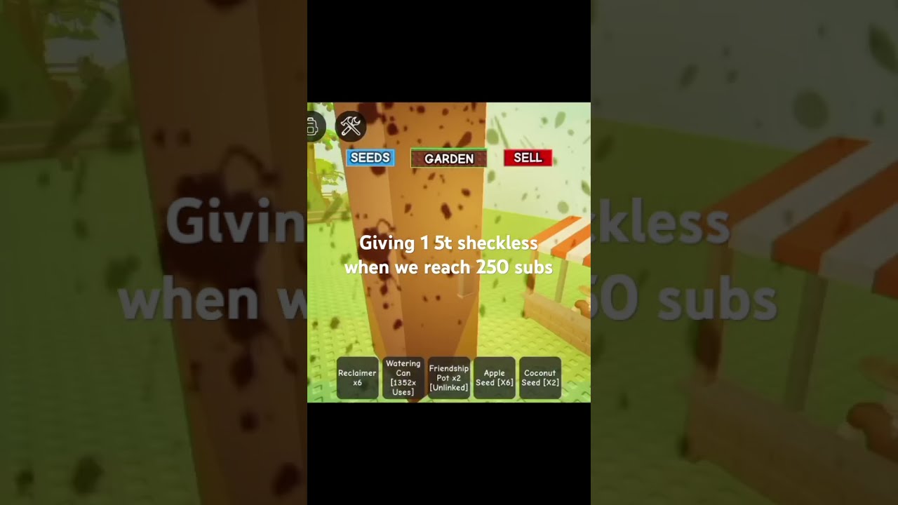 Giving Awa 5t Sheckless In Growagarden Roblox