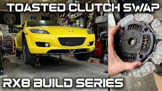 Mazda RX8 Clutch Replacement! Clutch disc was gone! || Renesis Rotary Build Series