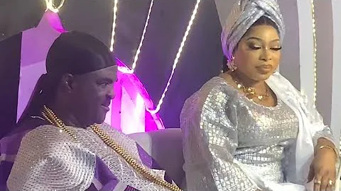 ARRIVAL OF ABASS AKANDE OBESERE AND BEAUTIFUL WIFE TO HIS 60TH BIRTHDAY CELEBRATION IN IKEJ