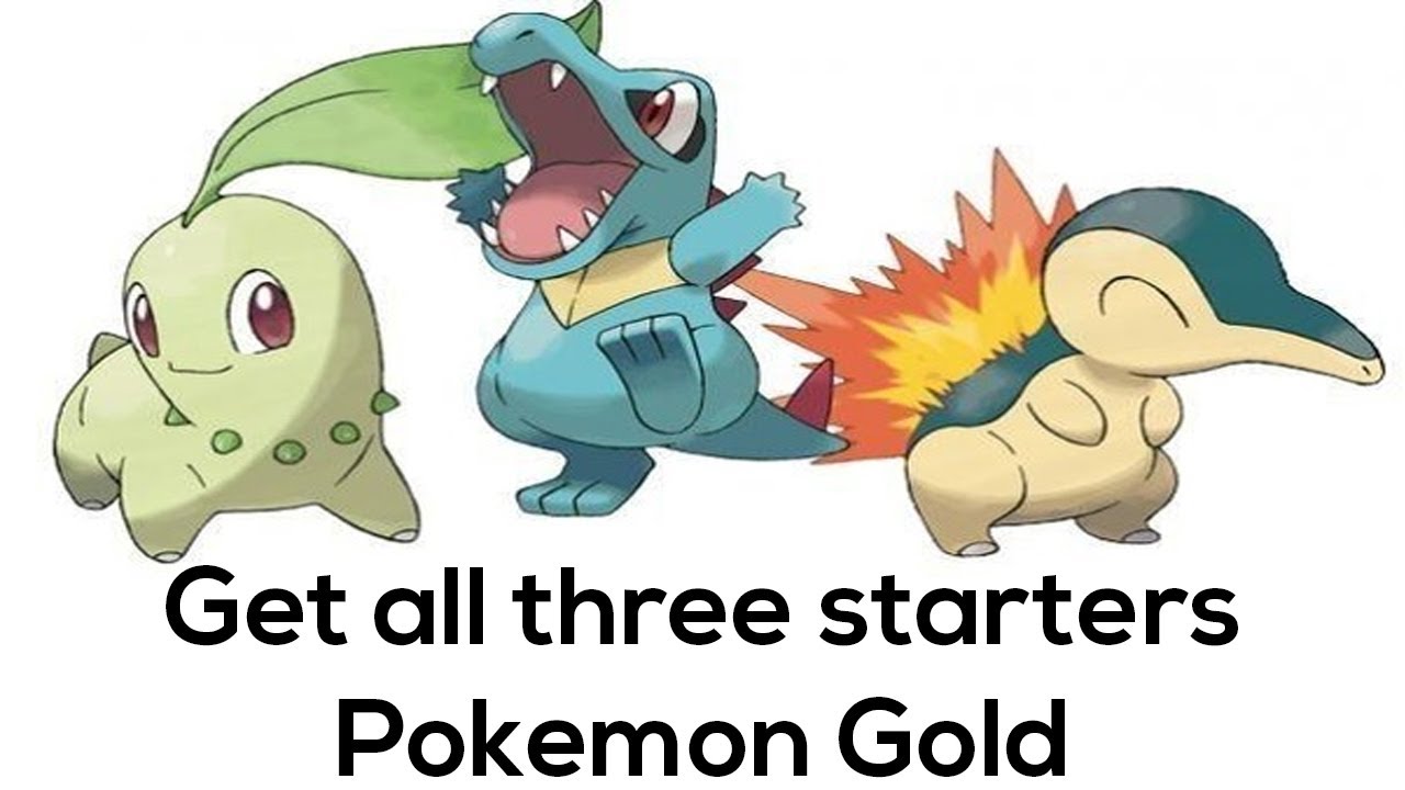 All Three Starters In Pokemon Gold - YouTube