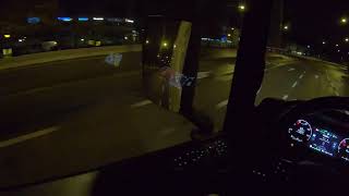 POV GOING THROUGH STOCKHOLM BY NIGHT | Backing Up To Ramp With Truck And Trailer