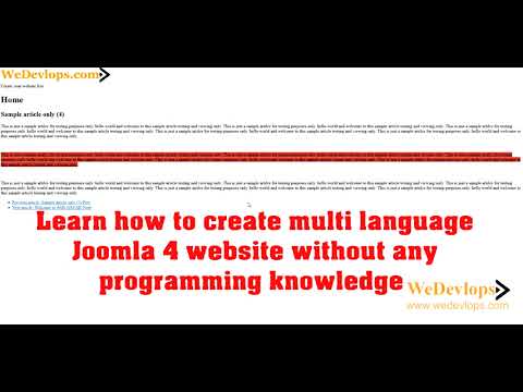 Learn how to create a multi-language Joomla 4 website without any programming knowledge