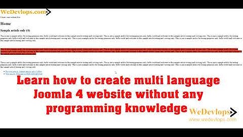 Learn how to create a multi-language Joomla 4 website without any programming knowledge