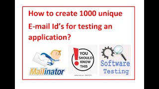 how to use mailinator?  how to create 1000 email id's for testing? #softwaretesting #testing