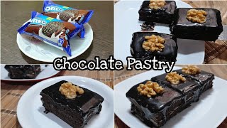 Oreo Chocolate Pastry in Kadhai | No Oven, Eggs, Condensed Milk, Whipped Cream | 3 ingredients Cake