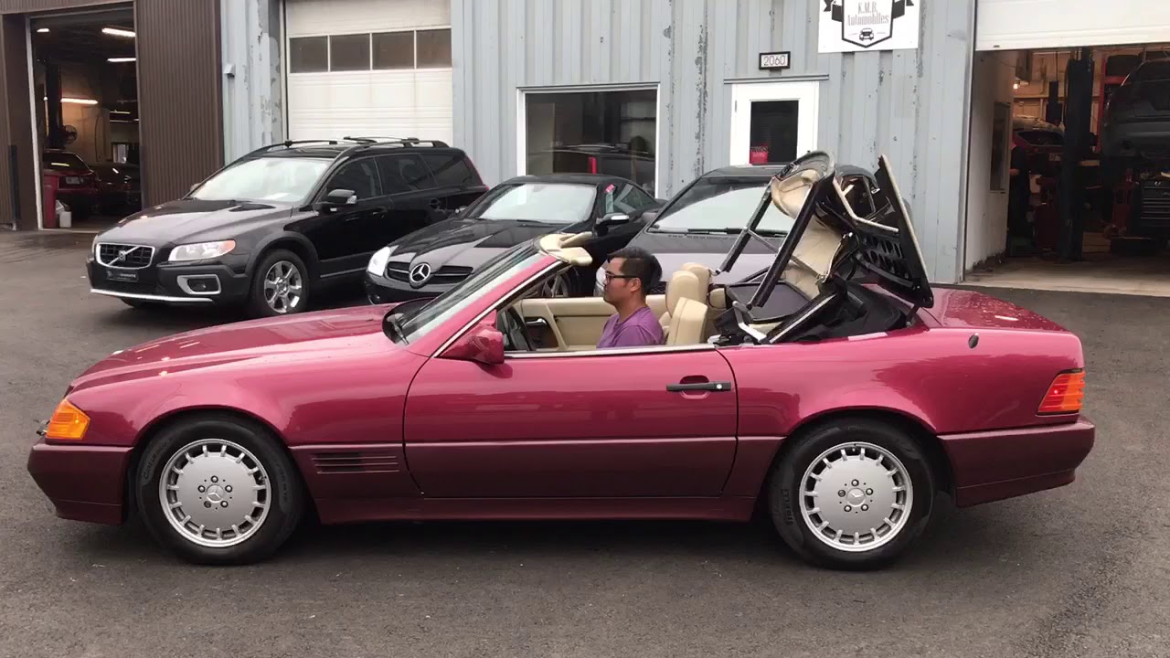 Mercedes 300sl 1991 Closing Soft Top You Mercedes 300sl 1991 Closing Soft Top