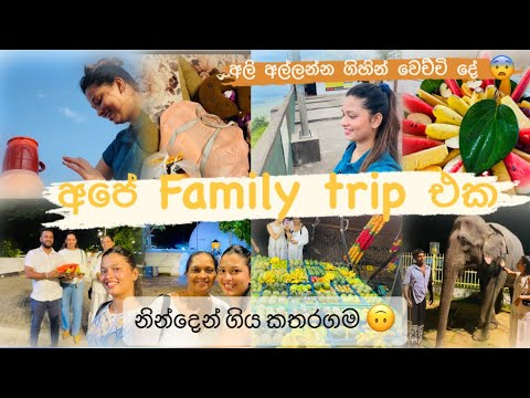 නින්දෙන් ගිය කතරගම 🙃| අපේ family trip එක pt.1 🤍| අලි අල්ලන්න ගිහින් වෙච්චි දේ 😨#trending #vlogger