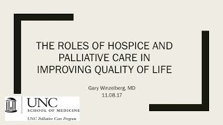 The Role of Pallative Care and Hospice Care in Improving Quality of Life