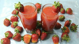 Fresh Strawberry Juice Recipe In Urdu-Strawberry Drink-Ramadan/Iftar Drink Recipes