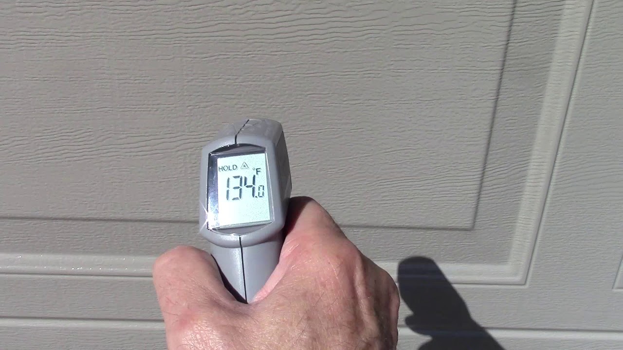 Temperature inside and outside on a Insulated Garage Door YouTube