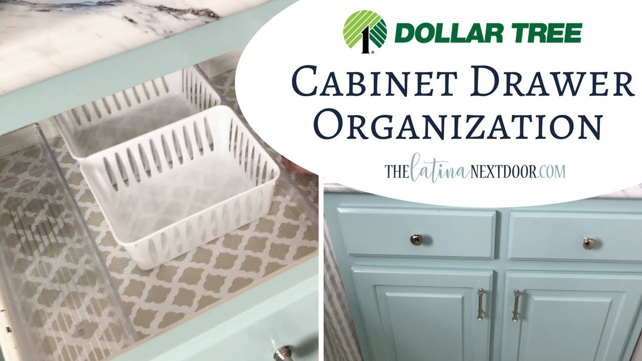 Dollar Tree Cabinet Organization; DIY and Decor Challenge 