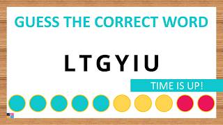 Weather Guess the Correct Word! Unscramble in Record Time! 6 Letters | Agent Quiz Camera Feed