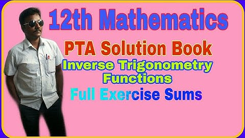 12th maths||chapter -4||Full Exercise problems||PTA solution||TN New syllabus||English Medium||