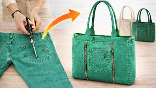30 Minutes! ✂️ Old Jeans Become A Beautiful Bag | Super Easy DIY
