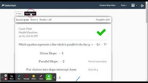 DeltaMath: Parallel Equations