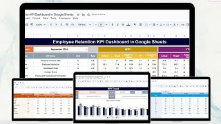 Employee Retention KPI Dashboard in Google Sheets