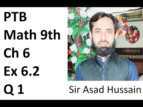 PTB Matric Notes Math 9th Chapter 6 Algebraic Manipulation Ex 6.2 Q 1 Asad Hussain | tcalectures