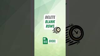 How to Remove Blank Rows in Excel in Seconds #exceltips