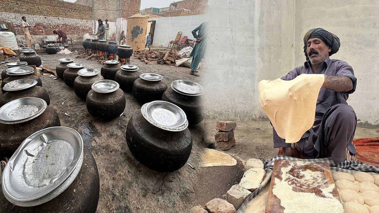 Traditional Wedding Feast in Village: Food Preparation | Chicken Korma ...
