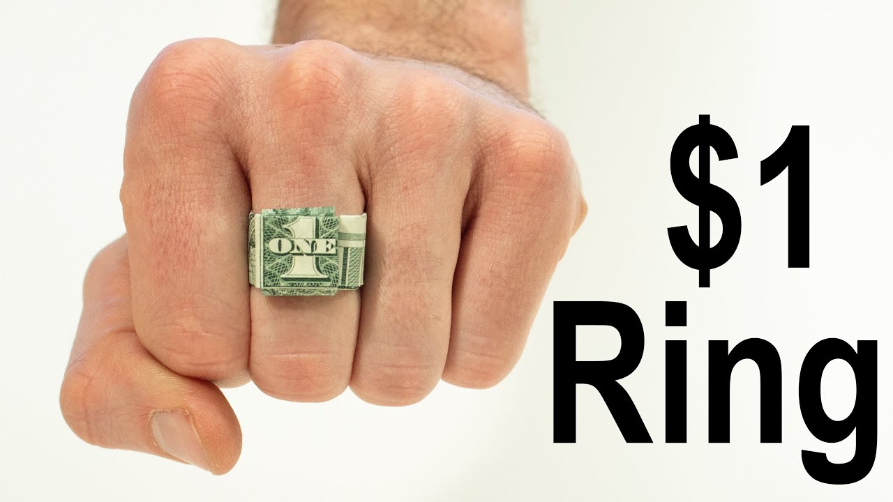  1 Origami Ring How To Fold A Dollar Into A Ring YouTube
