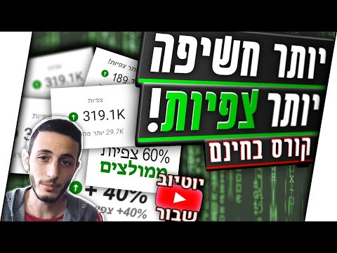 וִידֵאוֹ: כיצד להפוך סרטוני יוטיוב לפופולאריים יותר