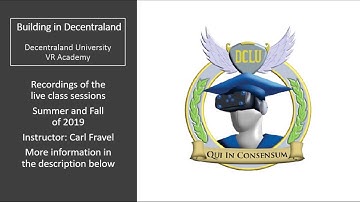 Building VIrtual Reality Scenes in Decentraland - Live Session 01 (2019-07-27)