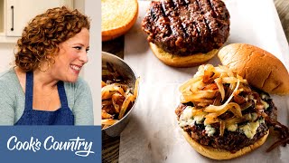 How to Make SpiceCrusted Steaks and Grilled Bacon Burgers with Caramelized Onion