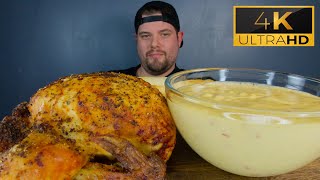 ASMR WHOLE ROTISSERIE CHICKEN & CHILI CHEESE SAUCE MUKBANG | DAVE KAY ASMR