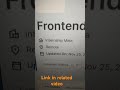 fronted developer internship#internship2025 #shorts #shortsvideo #sortsviral