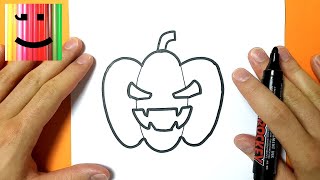 COMMENT DESSINER UNE CITROUILLE POUR HALLOWEEN - TUTO DESSIN