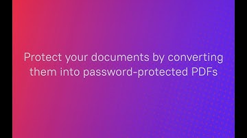 How to protect documents converted to PDFs with passwords