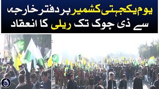 Rally organized from Foreign Office to D Chowk on Kashmir Solidarity Day- Aaj News
