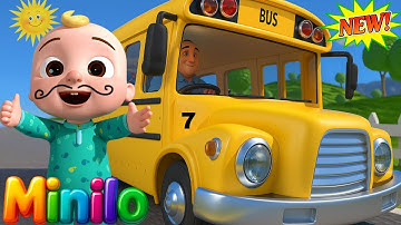 Wheels on the Bus Sound Variations |  Nursery Rhymes + Kids Songs | Minilo