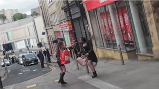 Prostitute HANDBAG Wars, She Chased her down!